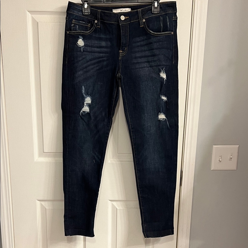 KanCan Midnight Distressed Skinny Jeans